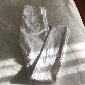 Skinny White Mid Rise Legging